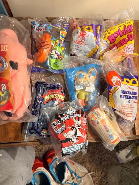Multi-Brand Other - Vintage 90s Fast Food Toy Lot McDonald's Burger King Wendy's Sealed NIP